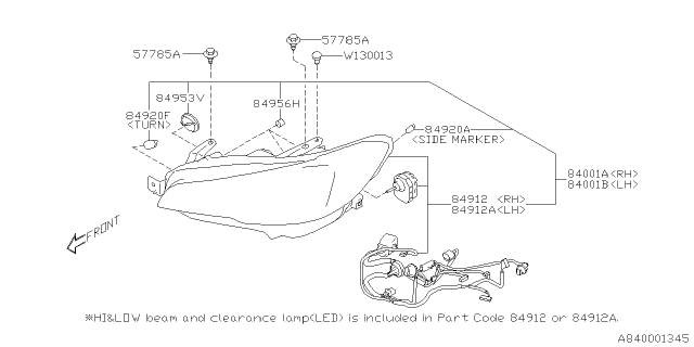 2021 Subaru WRX STI 4 Cyl 2.5L Turbo 6MT Limited Head Lamp Diagram 4