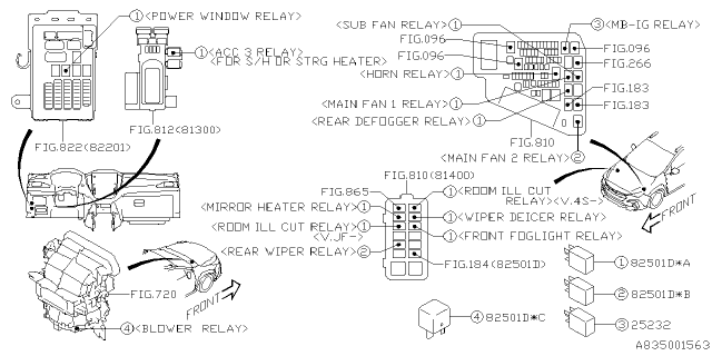 2025 Subaru Crosstrek 4 Cyl 2.5L Sport w/Eyesight(4S) Electrical Parts - Body Diagram 3