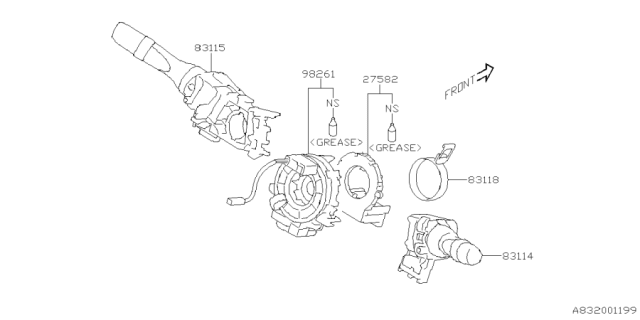 2025 Subaru Forester SWITCH WIPER Diagram for 83114AN210