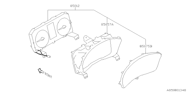 2022 Subaru WRX Combination Meter Assembly Diagram for 85002VC530