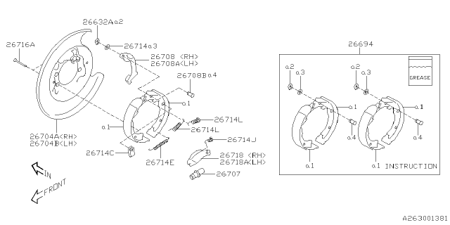 2025 Subaru WRX 4 Cyl 2.4L 6MT Limited w/Eyesight Rear Brake Diagram 2