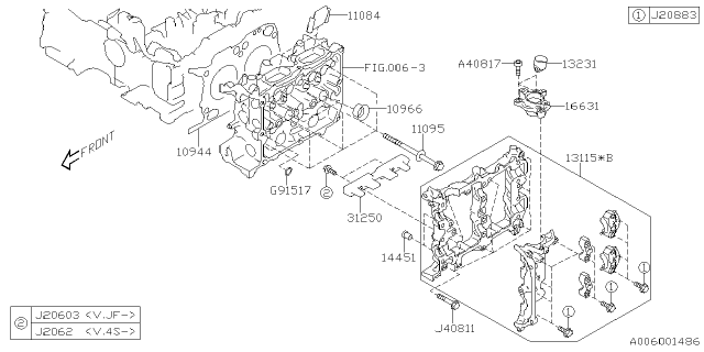 2024 Subaru Crosstrek 4 Cyl 2.0L Premium w/Eyesight Cylinder Head Diagram 2