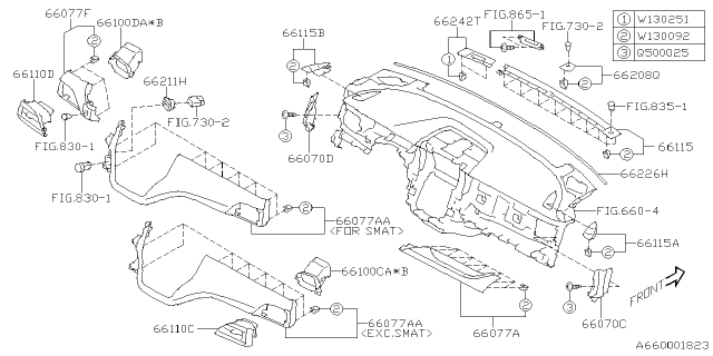 2025 Subaru Outback 4 Cyl 2.5L Onyx Instrument Panel Diagram 6