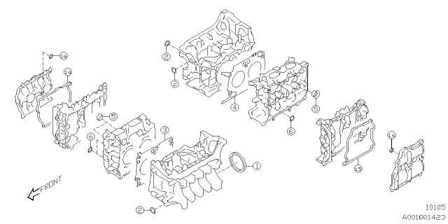 2025 Subaru Ascent 4 Cyl 2.4L Limited 7-Passenger Bronze Edition Eye Engine Assembly Diagram 2