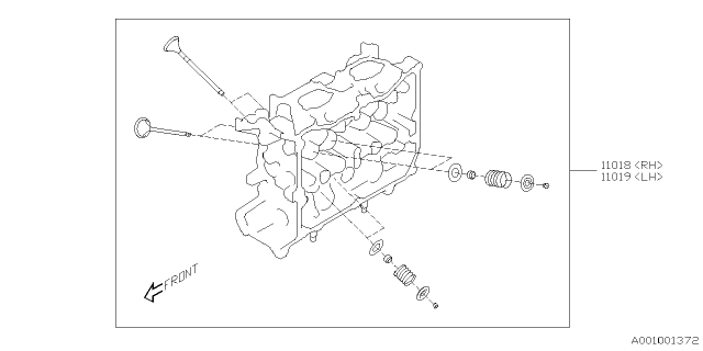 2023 Subaru Forester HEAD & VALVE SET-CYL Diagram for 11018AA731
