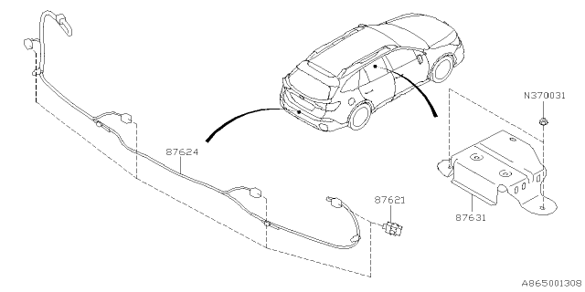2025 Subaru Outback 4 Cyl 2.5L Premium ADA System Diagram 2