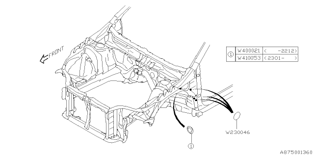 2024 Subaru Legacy 4 Cyl 2.5L Sedan Windshield Washer Diagram 2