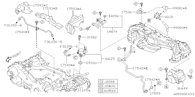 2025 Subaru Forester 4 Cyl 2.5L Hybrid Sport Intake Manifold Diagram 2