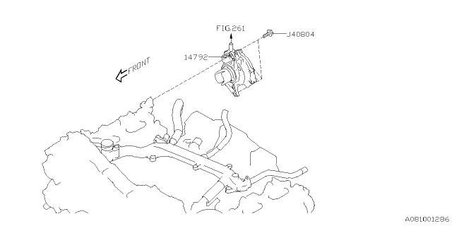 2022 Subaru Impreza 4 Cyl 2.0L CVT Eyesight Wagon Emission Control - EGR Diagram 2