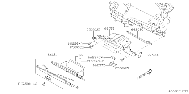 2022 Subaru Ascent 4 Cyl 2.4L Base w/Eyesight Instrument Panel Diagram 5