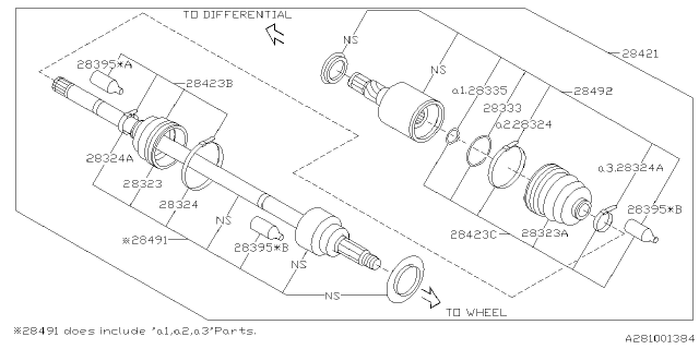 2024 Subaru WRX DRV SFT ASSY R82 Diagram for 28421VC020