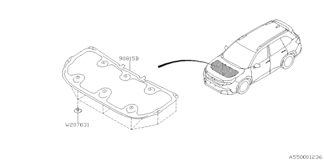 2025 Subaru Forester 4 Cyl 2.5L Sport Base Front Hood & Front Hood Lock Diagram 3