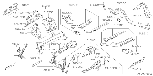 2023 Subaru WRX 4 Cyl 2.4L 6MT Base Body Panel Diagram 11