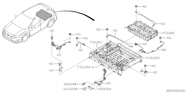 2022 Subaru Crosstrek 4 Cyl 2.0L Hybrid CVT Premium w/Eyesight Converter EV Diagram 3