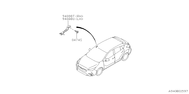 2024 Subaru Impreza 4 Cyl 2.5L RS w/Eyesight Inner Trim Diagram 2