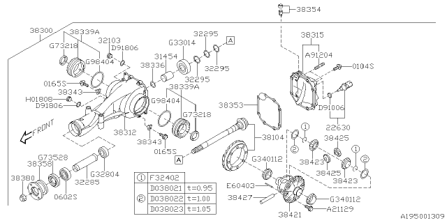 2025 Subaru Crosstrek 4 Cyl 2.5L Wilderness ES(4S) Differential - Individual Diagram 2