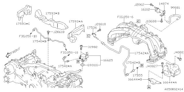 2024 Subaru Crosstrek 4 Cyl 2.5L Limited w/Eyesight(4S) Intake Manifold Diagram 3