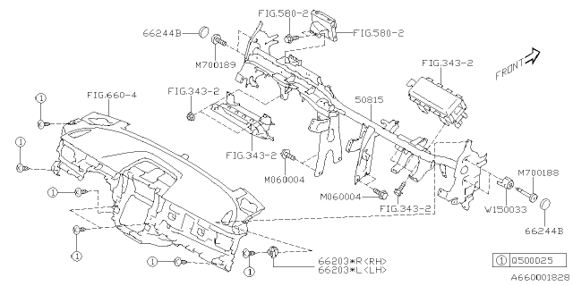 2025 Subaru Outback 4 Cyl 2.5L Onyx Instrument Panel Diagram 5