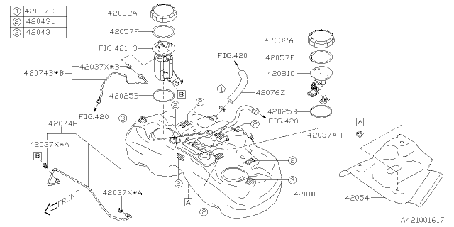 2025 Subaru Impreza 4 Cyl 2.0L Eyesight Fuel Tank Diagram 3