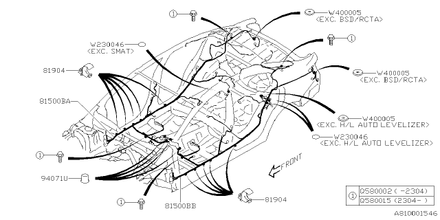2023 Subaru Impreza 4 Cyl 2.0L 5MT Sedan Wiring Harness - Main Diagram 4