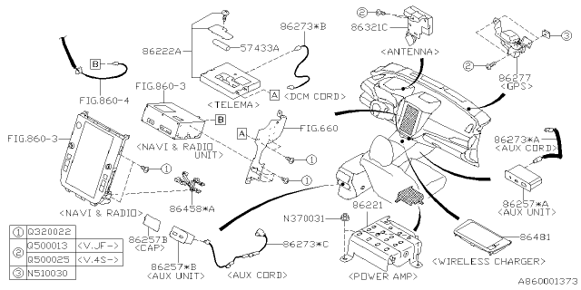 2024 Subaru Crosstrek CORD ASSY AUX Diagram for 86273FN000