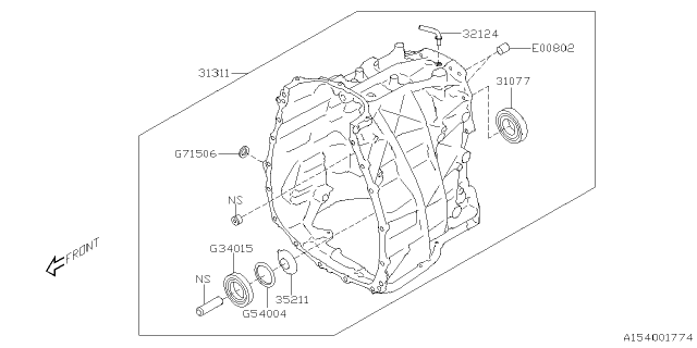 2024 Subaru Forester 4 Cyl 2.5L Eyesight Automatic Transmission Case Diagram 7