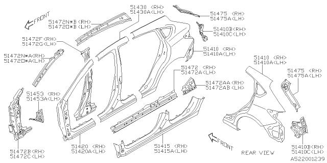 2022 Subaru Crosstrek 4 Cyl 2.0L CVT Eyesight Side Panel Diagram 3