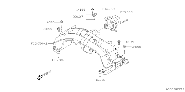 2023 Subaru Impreza 4 Cyl 2.0L 5MT Sedan Intake Manifold Diagram 4