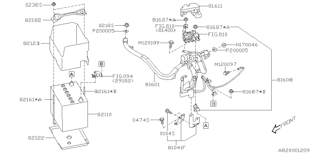 2022 Subaru WRX BATTERY CA ASSY Diagram for 81601VC220