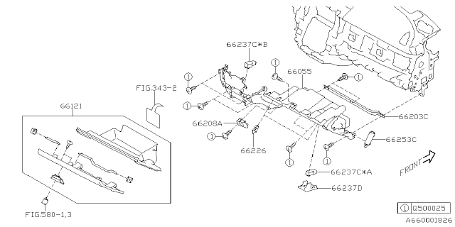 2025 Subaru Outback LAMP POCKET Diagram for 66237AN12A