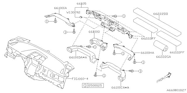 2025 Subaru Outback 4 Cyl 2.5L Onyx Instrument Panel Diagram 2