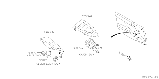 2025 Subaru BRZ SW ASSY P W Diagram for 83071CC050