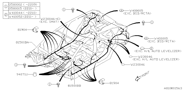 2023 Subaru Crosstrek 4 Cyl 2.0L 6MT Base Wiring Harness - Main Diagram 5