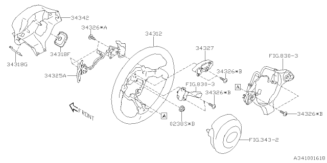 2023 Subaru BRZ 4 Cyl 2.4L 6AT Premium w/Eyesight Steering Column Diagram 2