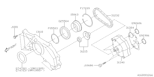 2024 Subaru Forester 4 Cyl 2.5L Eyesight Automatic Transmission Oil Pump Diagram 2