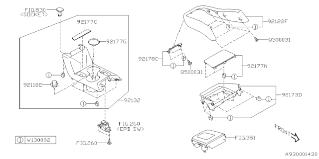 2025 Subaru Forester 4 Cyl 2.5L Base Plus Console Box Diagram 2