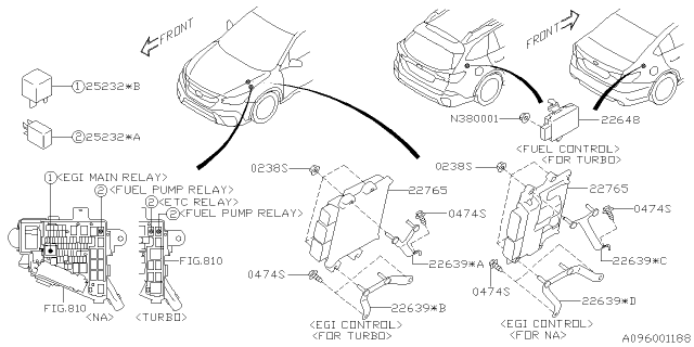 2023 Subaru Legacy Unit-EGI Control Diagram for 22765AS49B
