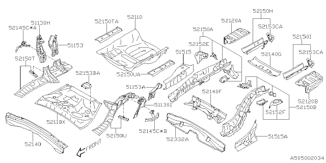 2025 Subaru Forester 4 Cyl 2.5L Hybrid Touring Body Panel Diagram 4