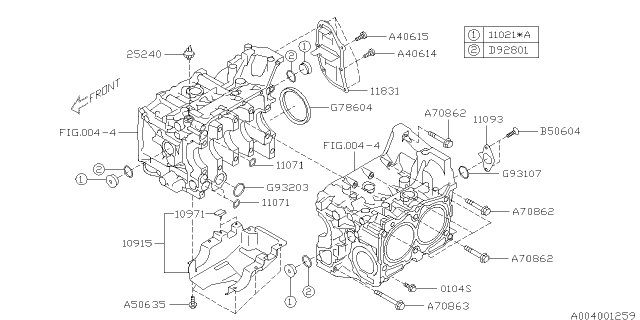 2021 Subaru WRX STI 4 Cyl 2.5L Turbo 6MT Base Cylinder Block Diagram 2
