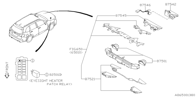 2025 Subaru Forester 4 Cyl 2.5L Base Plus ADA System Diagram 4