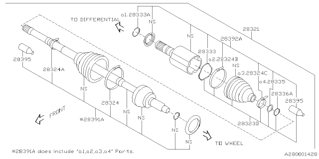 2024 Subaru Impreza DRV SFT ASSY F92 Diagram for 28321FN000