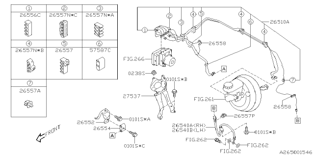 2024 Subaru WRX BRKT CP H/U VDC Diagram for 26552VC000