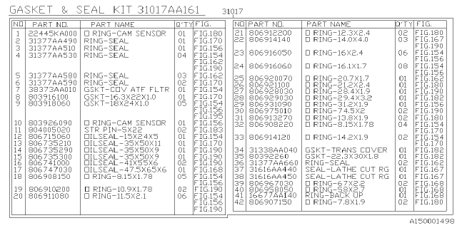2022 Subaru Outback 4 Cyl 2.5L Base Automatic Transmission Assembly Diagram 3