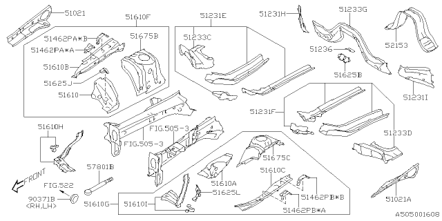 2022 Subaru Impreza 4 Cyl 2.0L 5MT Wagon Body Panel Diagram 13