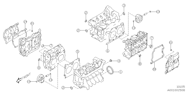 2023 Subaru BRZ 4 Cyl 2.4L 6MT Limited Engine Assembly Diagram 2