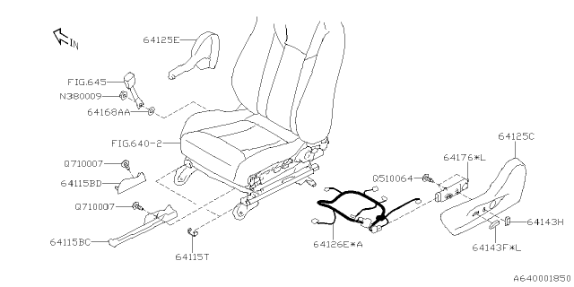 2023 Subaru WRX COVER HINGE OUT LH Diagram for 64115SJ232VH