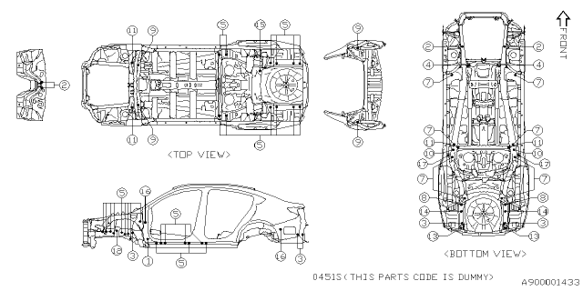 2025 Subaru Legacy 4 Cyl 2.5L Premium Sedan Plug Diagram 2