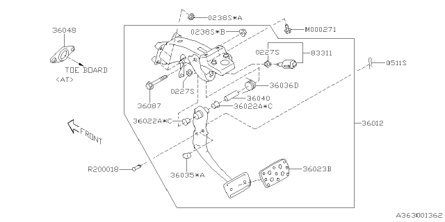 2023 Subaru BRZ 4 Cyl 2.4L 6AT Premium w/Eyesight Pedal System Diagram 2