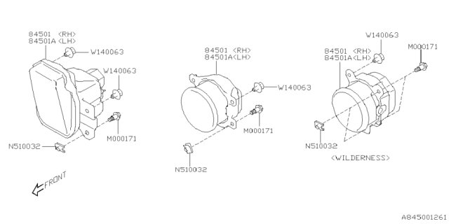 2024 Subaru Forester FOG LAMP ASSY F RH Diagram for 84501SJ020