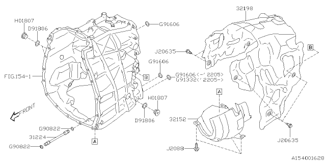 2024 Subaru Forester 4 Cyl 2.5L Eyesight Automatic Transmission Case Diagram 4
